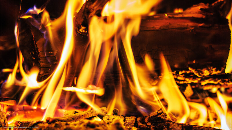 Close-up of a burning fire