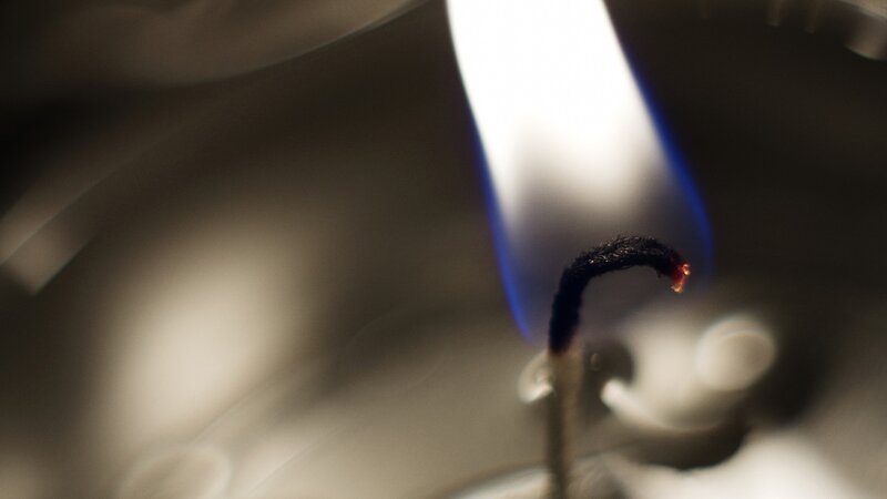 close-up of a candle flame