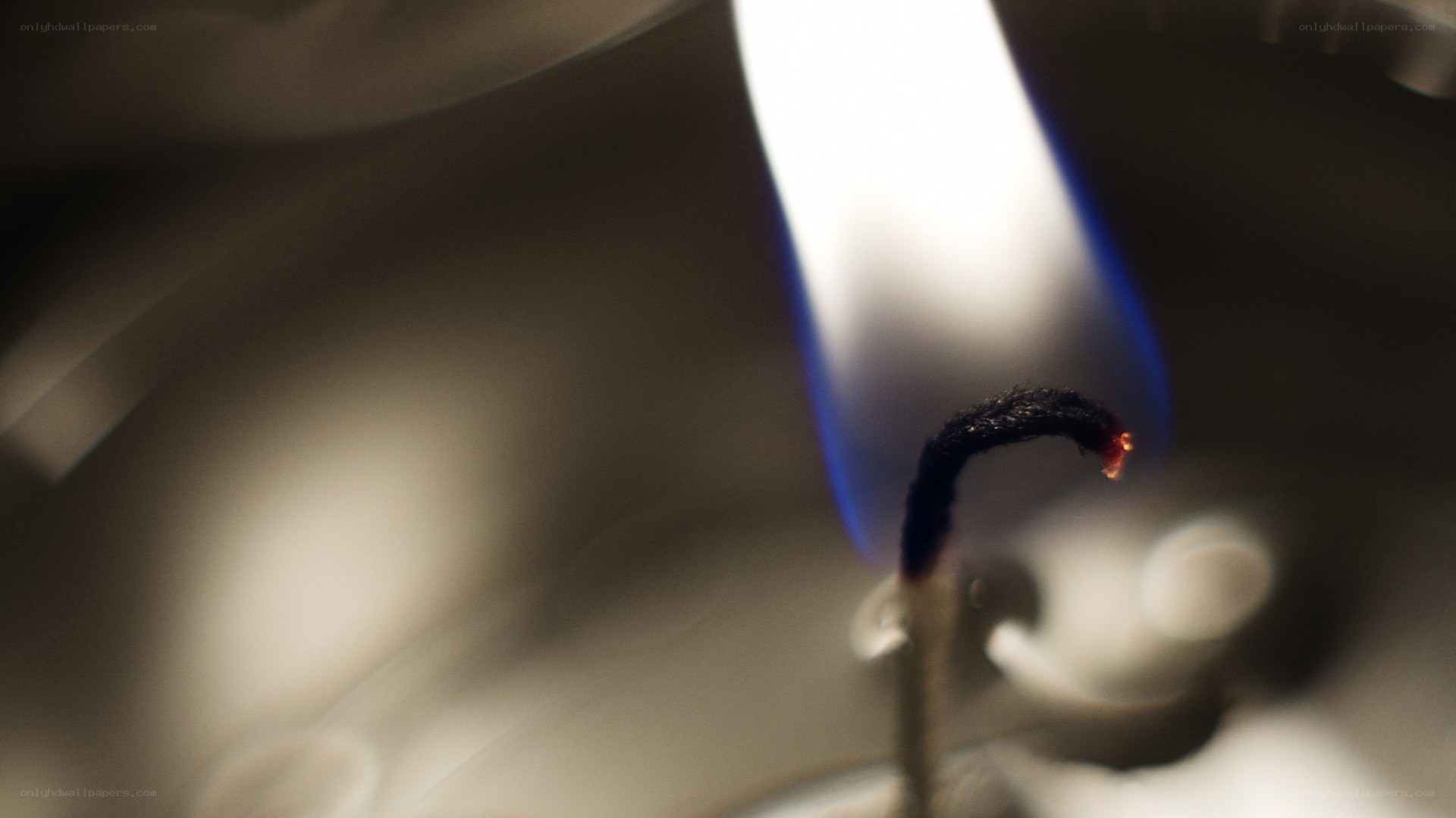 close-up of a candle flame
