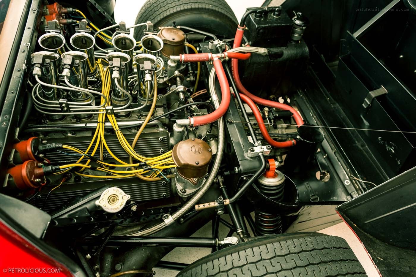 Close-up of a car engine