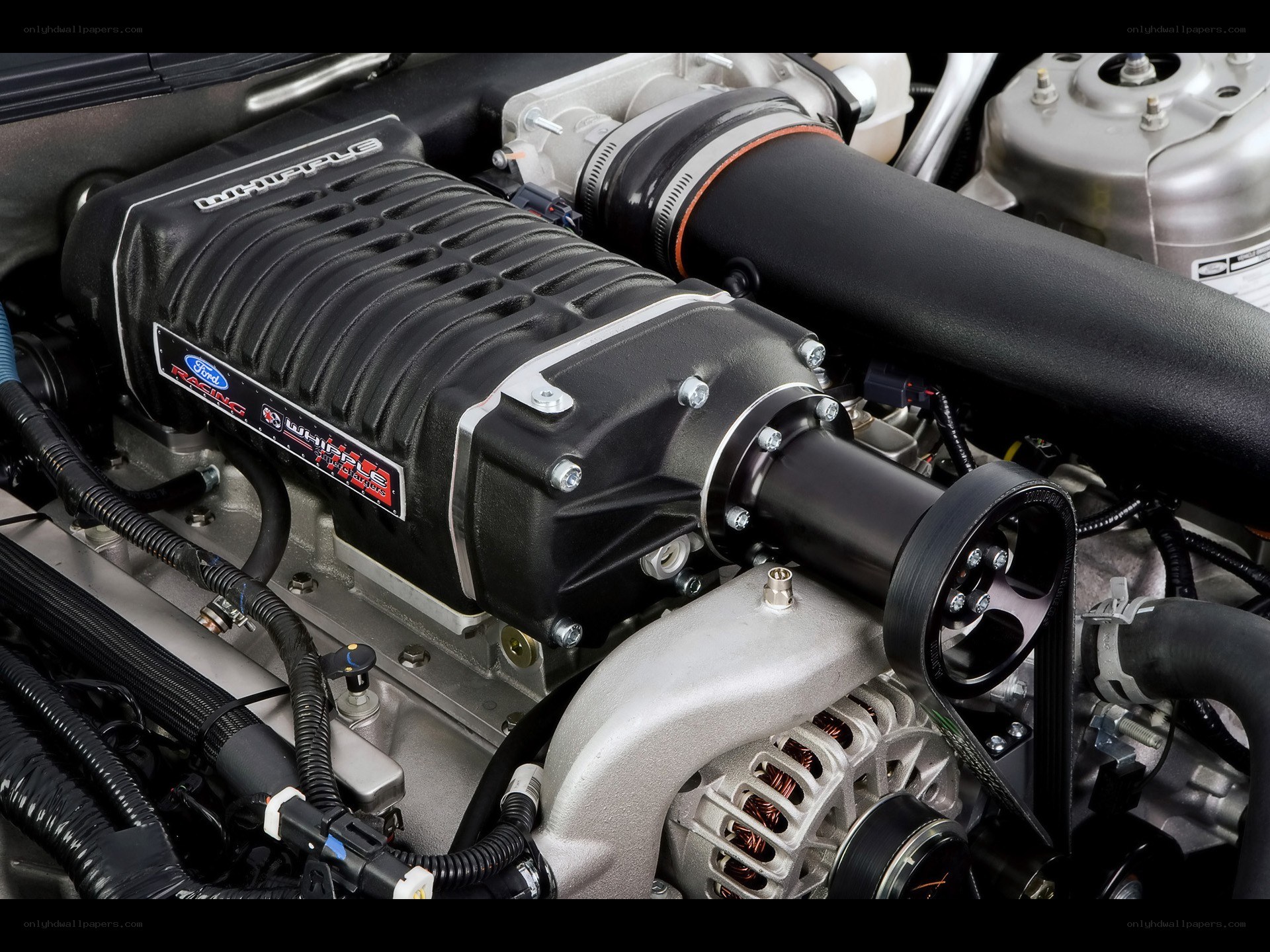 close-up of a car engine