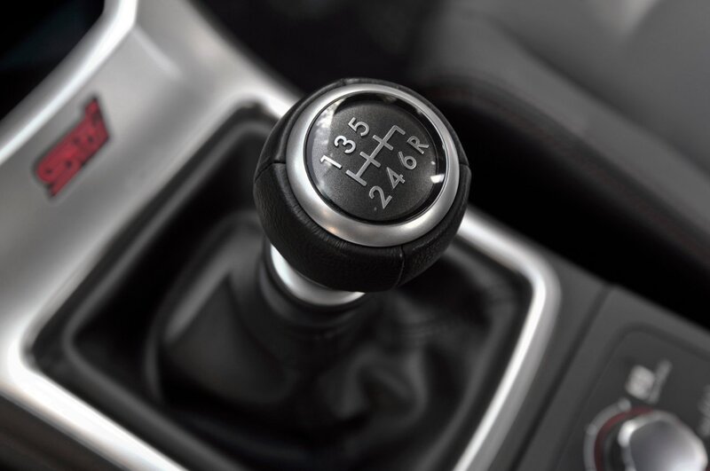 close-up of a car gear shift