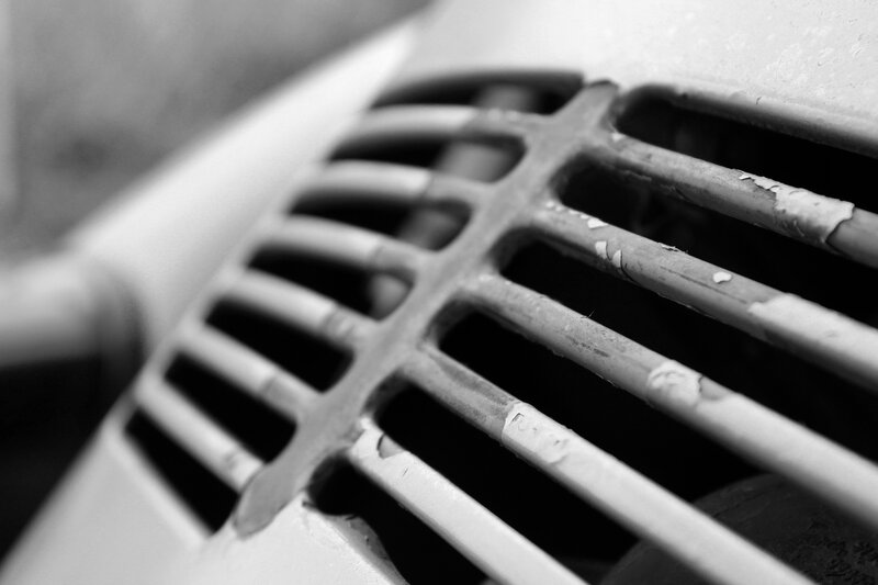 close-up of a car grille