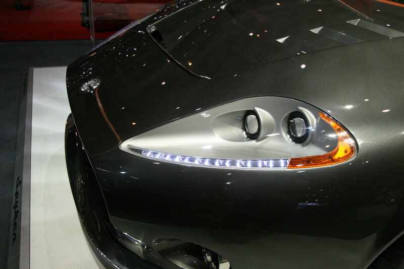 Close-up of a car headlight