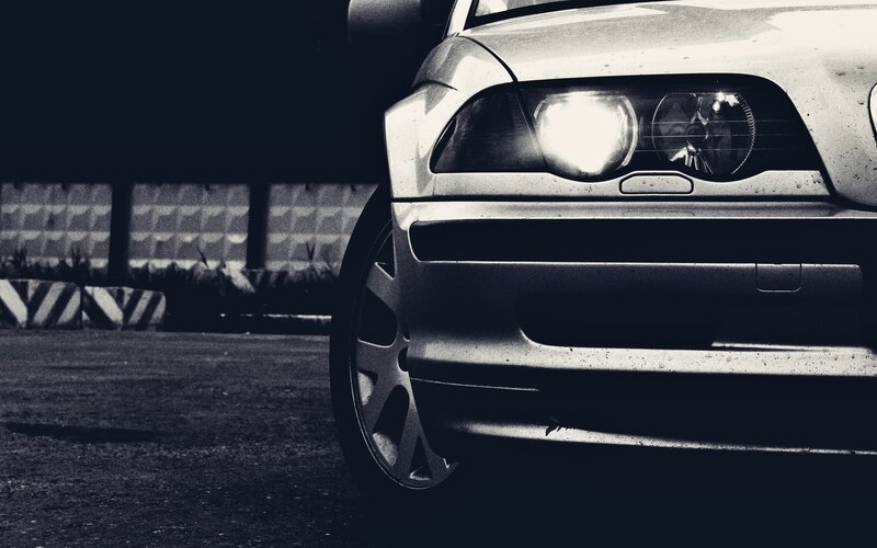 close-up of a car's front
