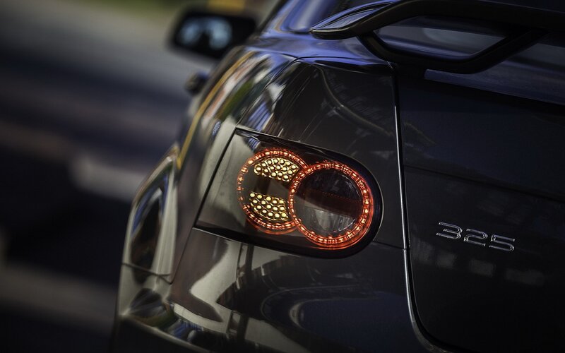 Close-up of a car's taillight