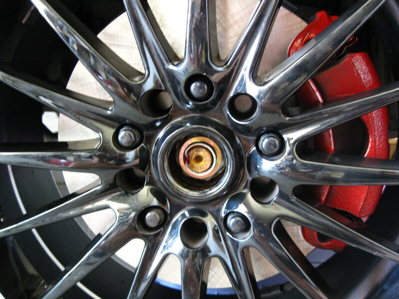 close-up of a car wheel