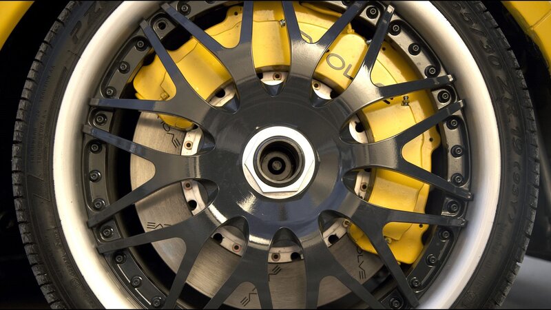 close-up of a car wheel