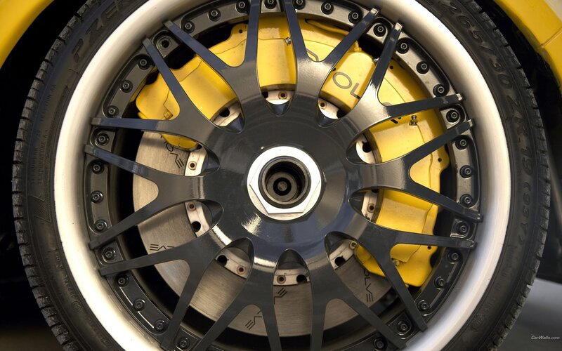 close-up of a car wheel