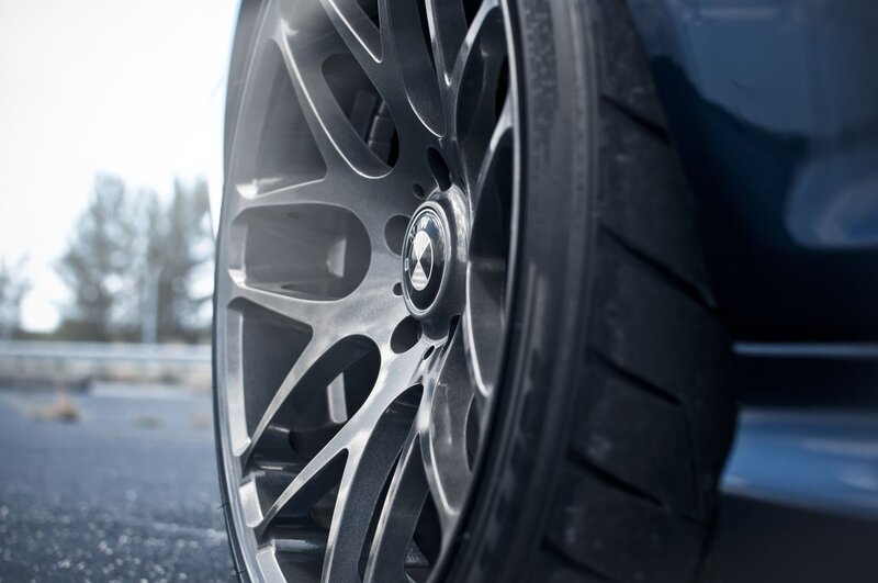 close-up of a car wheel