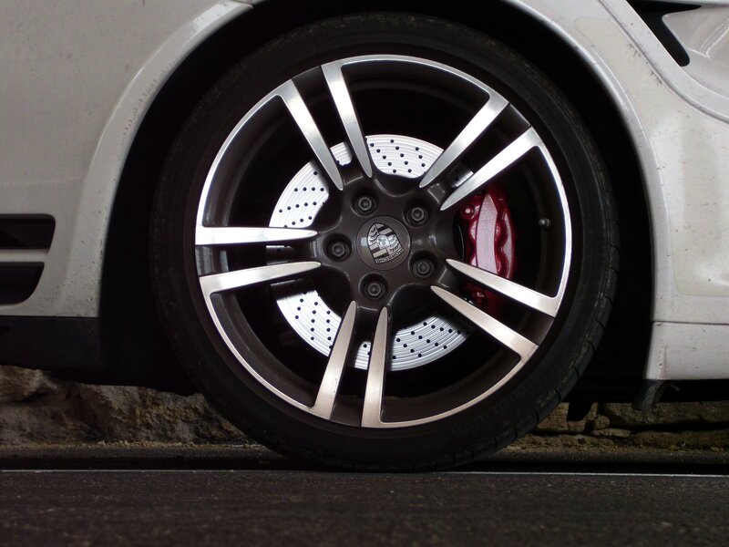 close-up of a car wheel