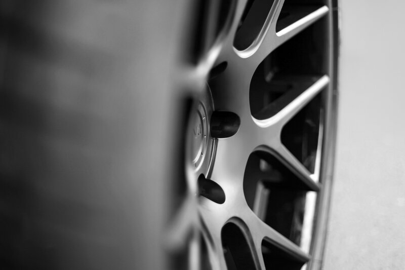 close-up of a car wheel