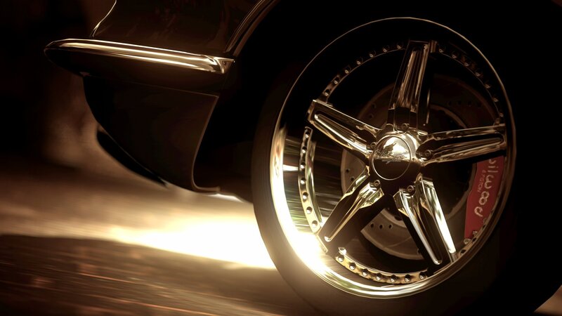 close-up of a car wheel