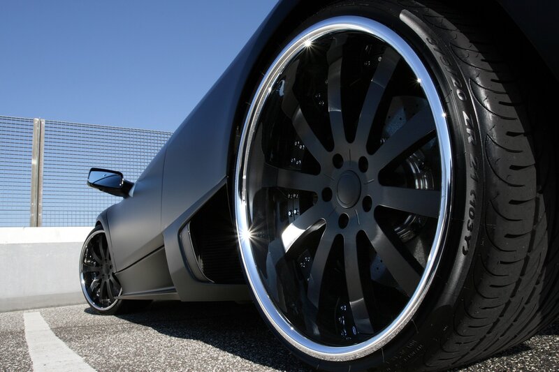 close-up of a car wheel