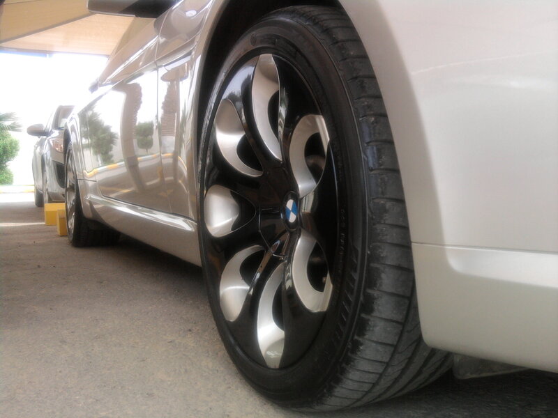 close-up of a car wheel