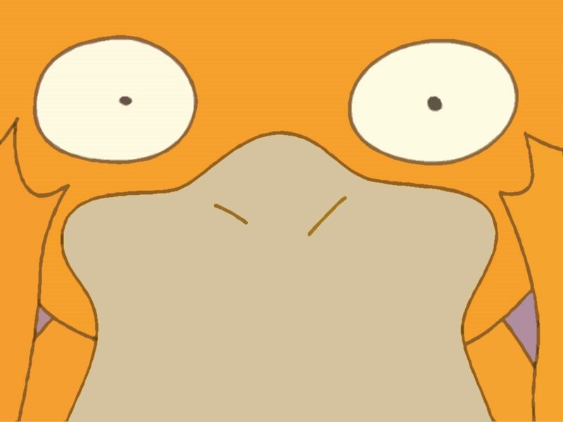 close-up of a cartoon character