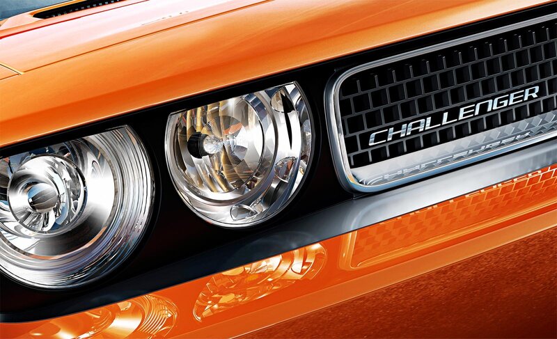 Close-up of a Challenger car