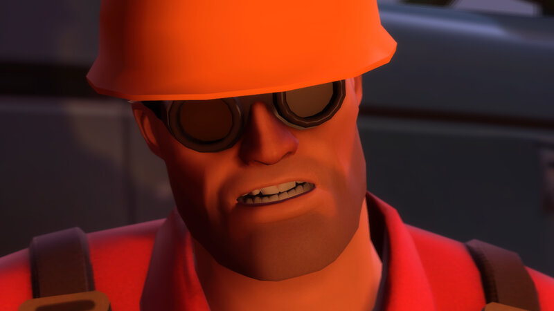 close-up of a character