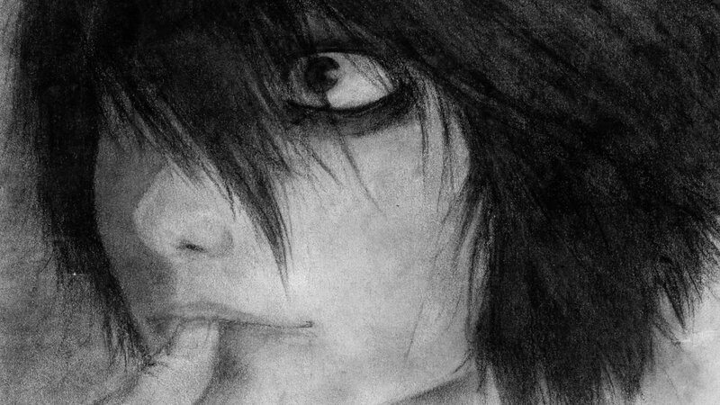 close-up of a character's face