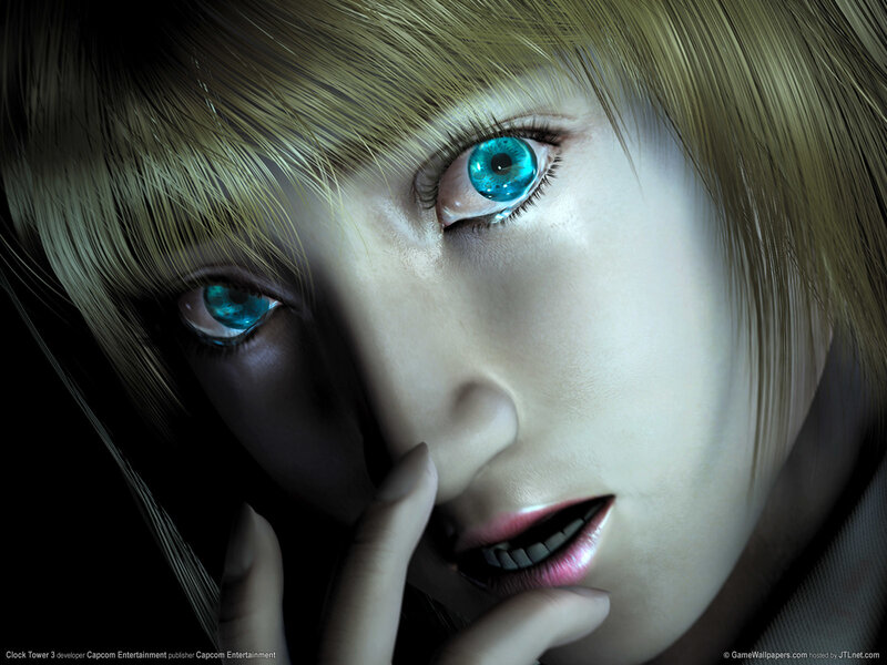 Close-up of a character with blue eyes