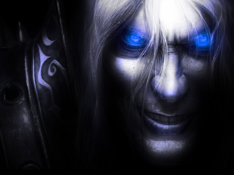 close-up of a character with glowing eyes