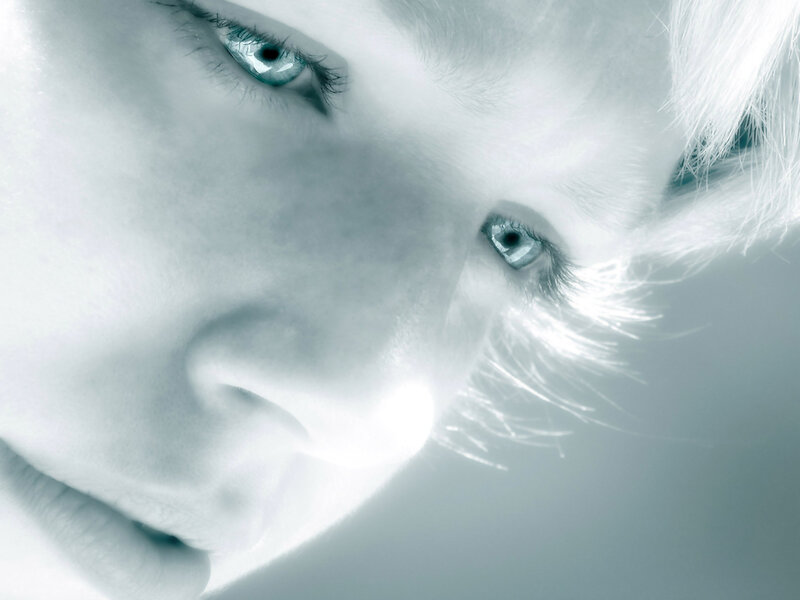 close-up of a child's face