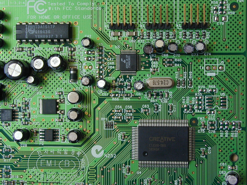 close-up of a circuit board