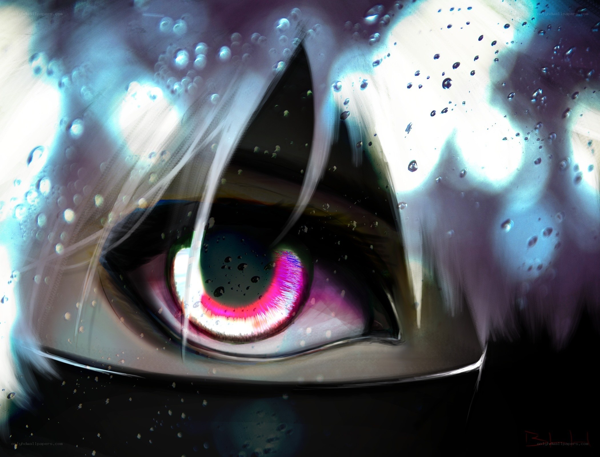 close-up of a colorful eye