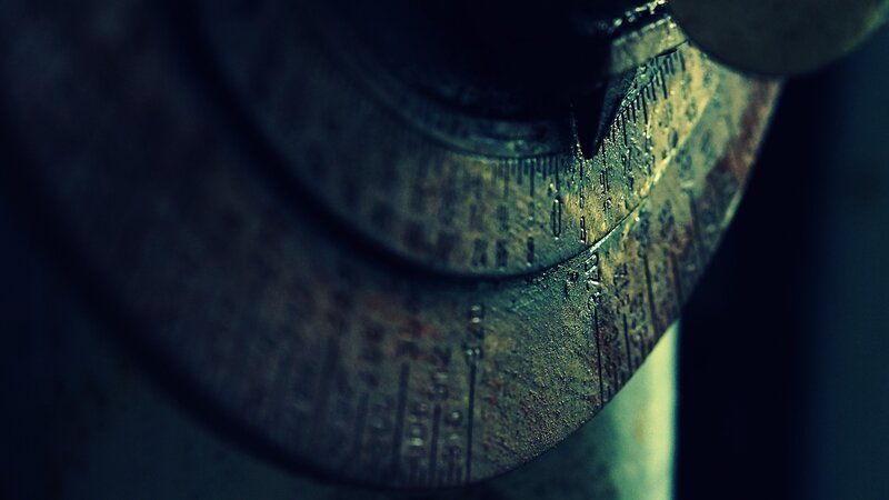 Close-up of a Compass — Black