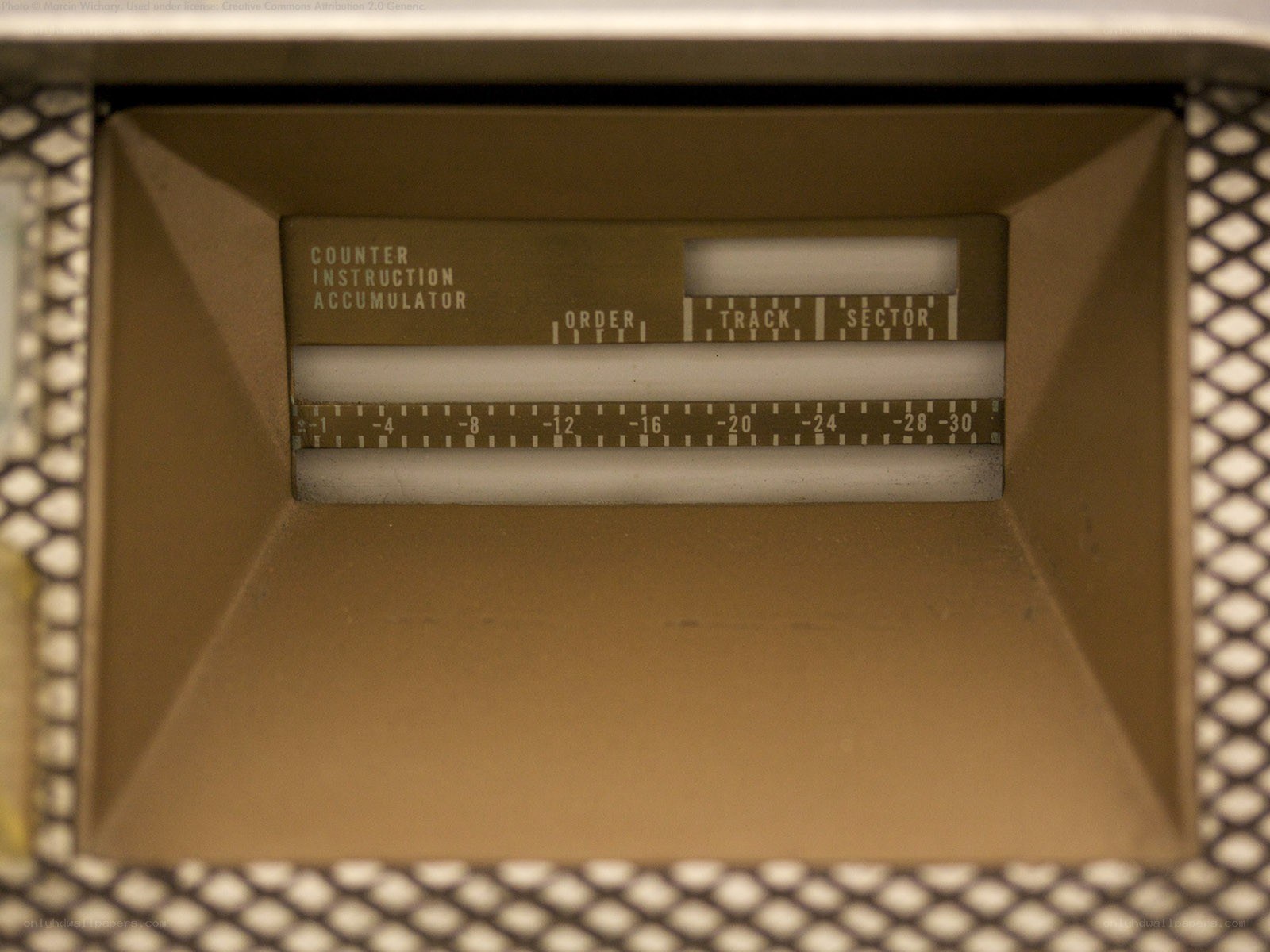 Close-up of a computer counter display