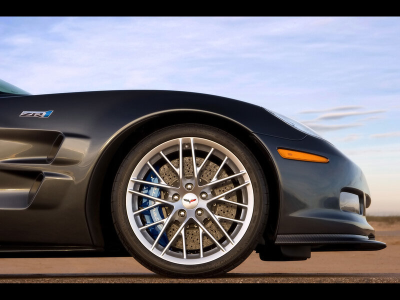 Close-up of a Corvette ZR1 wheel