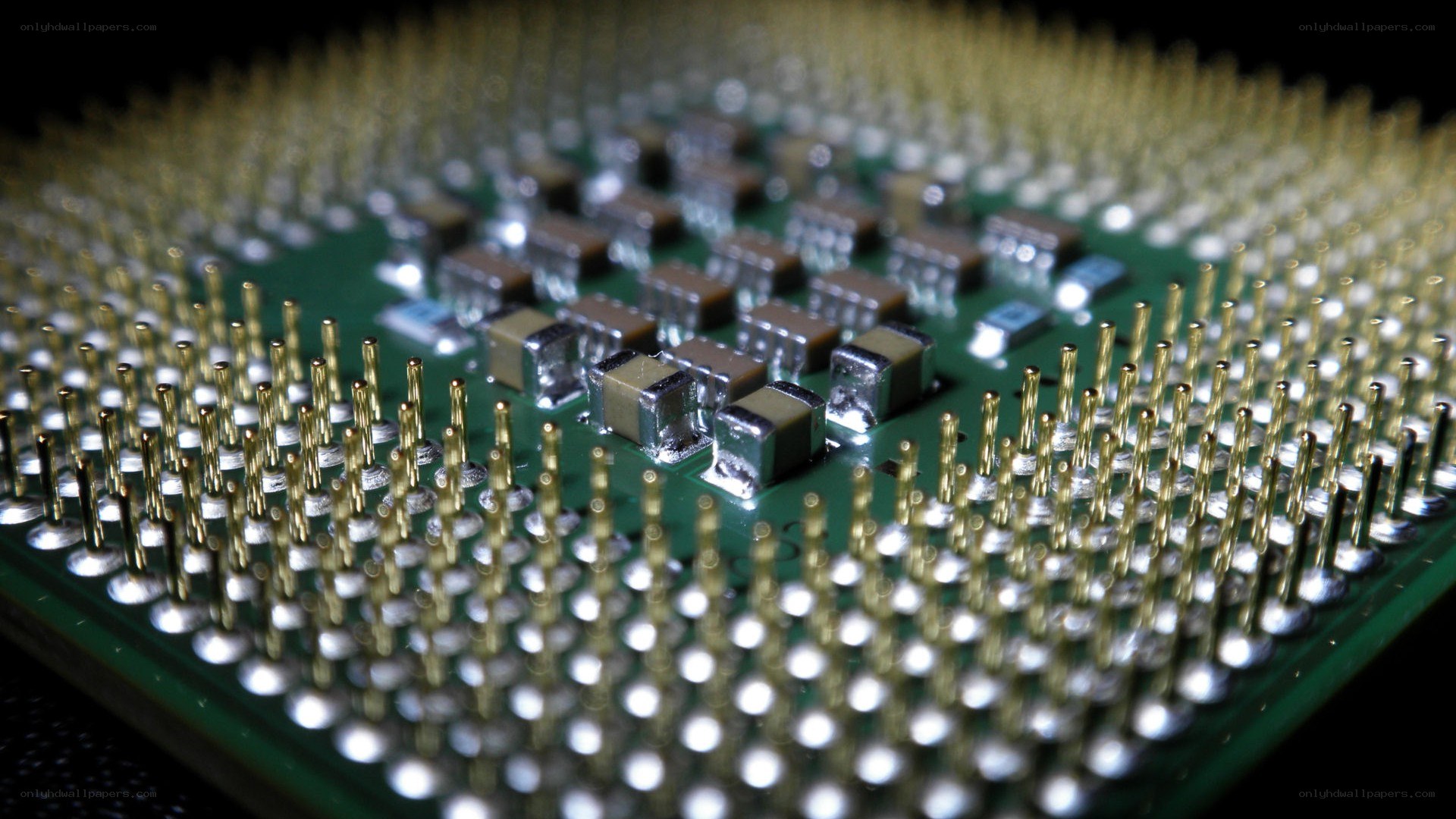 close-up of a CPU