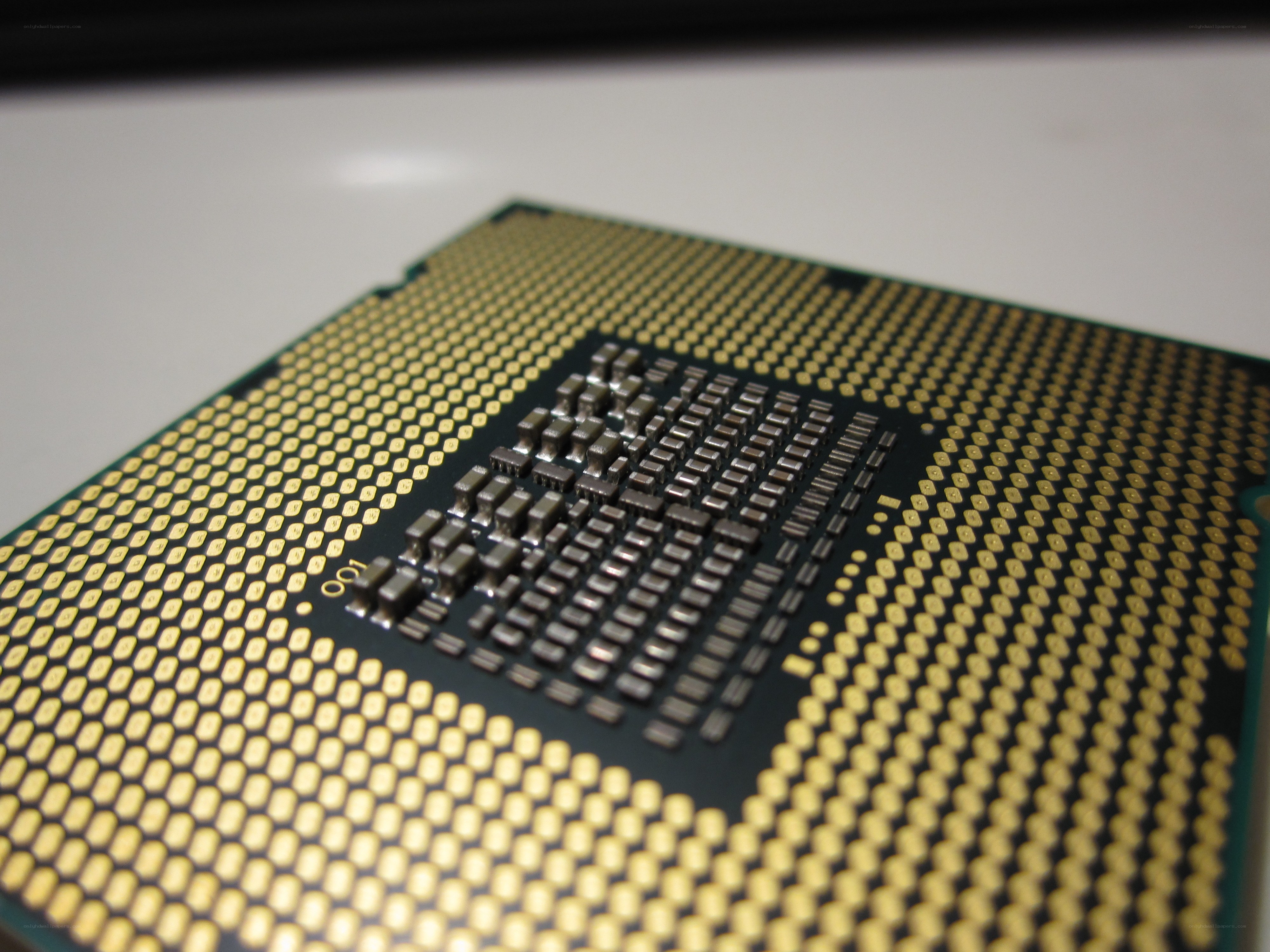 close-up of a CPU