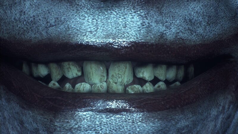 Close-up of a Creature's Mouth — Blue