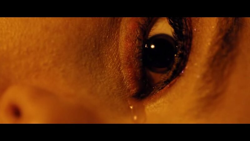 close-up of a crying eye