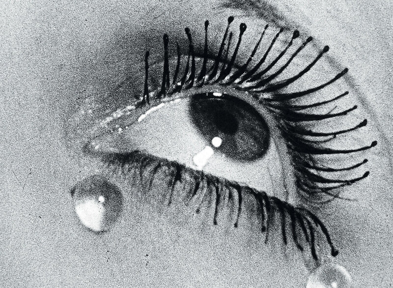 Close-up of a Crying Eye — Black, Dramatic, Photograph, Tear, Eyelash