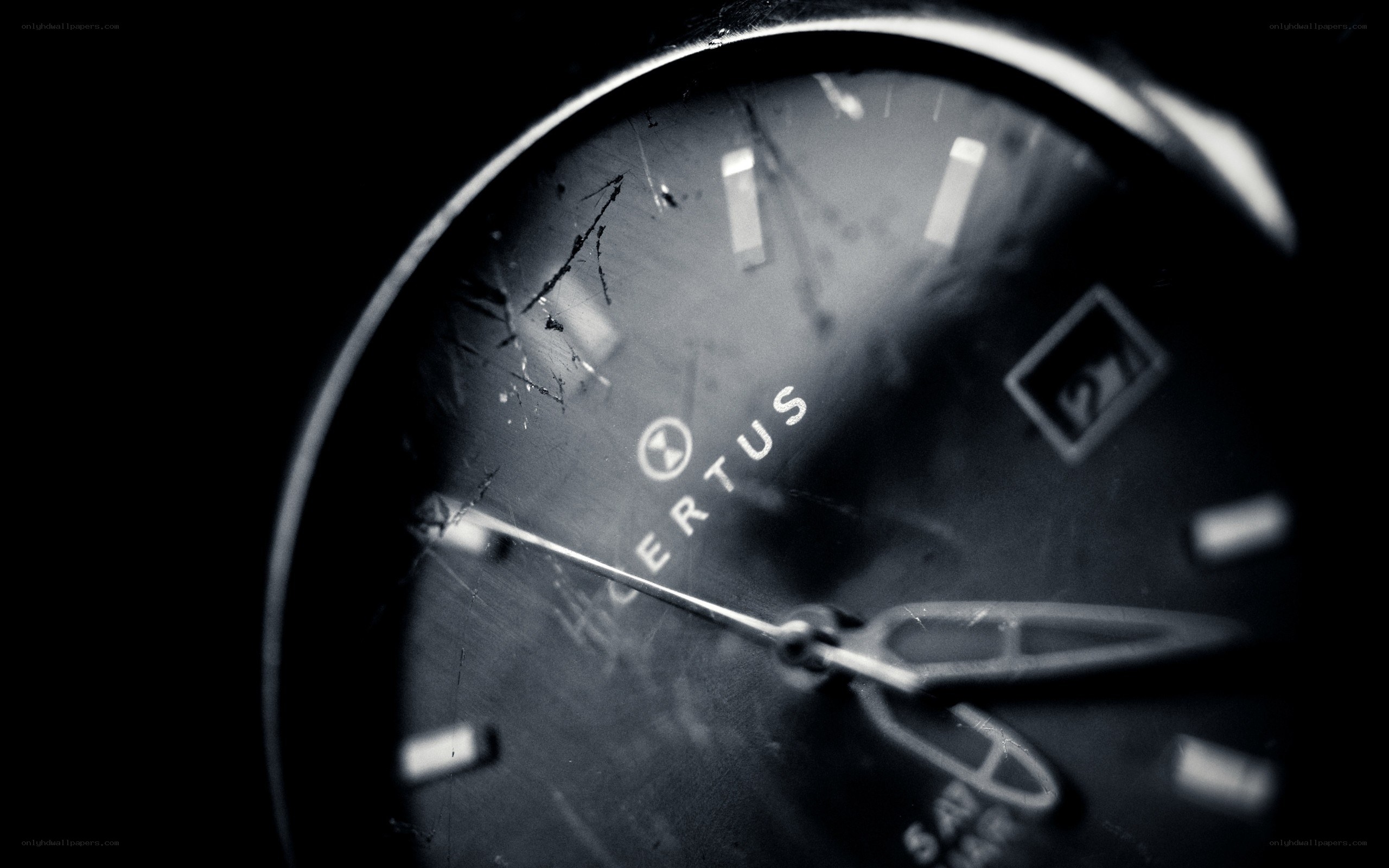 close-up of a damaged watch