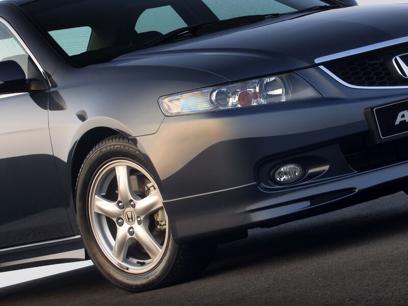 Close-up of a dark gray Honda Accord