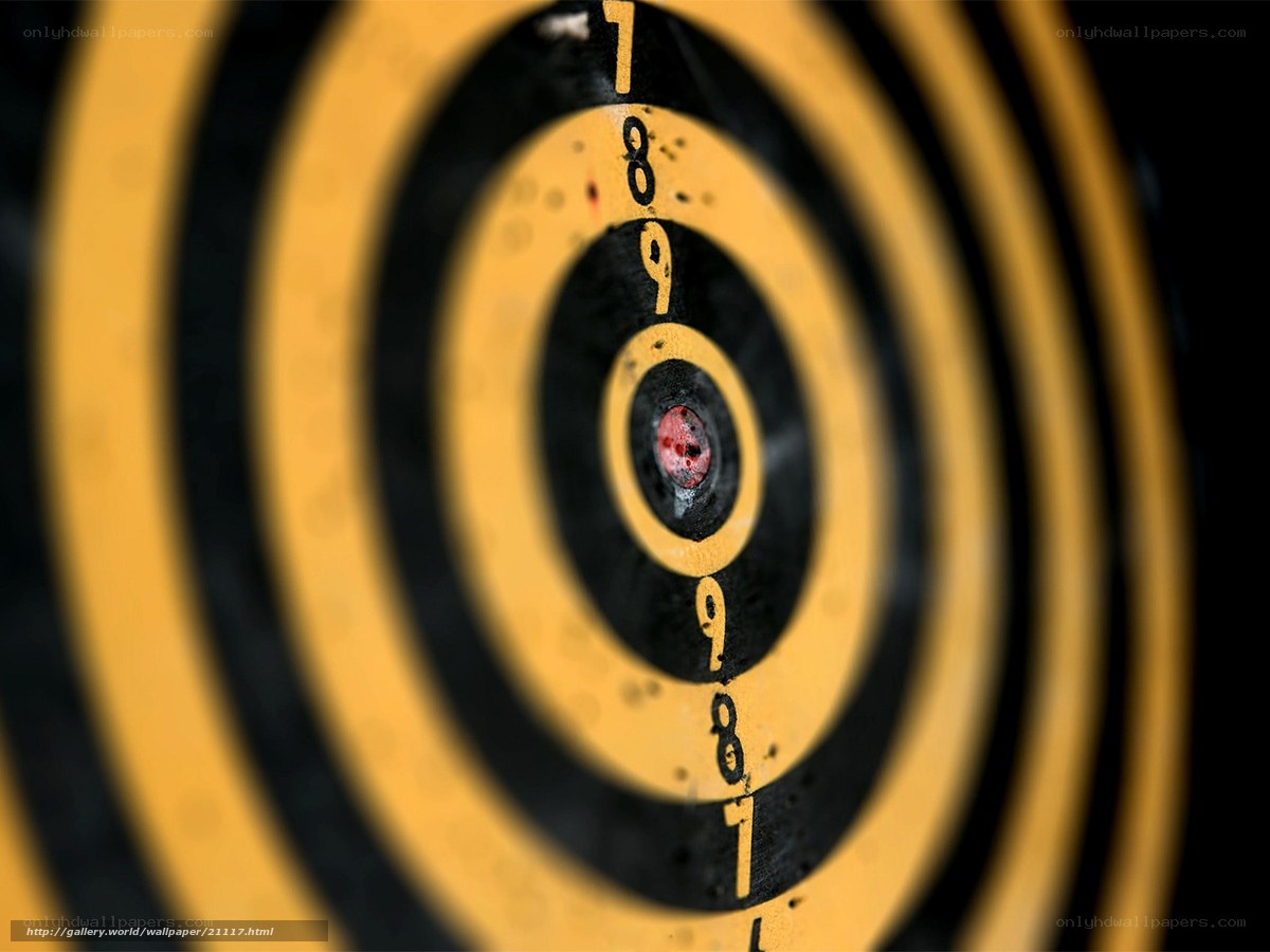 Close-up of a dartboard target