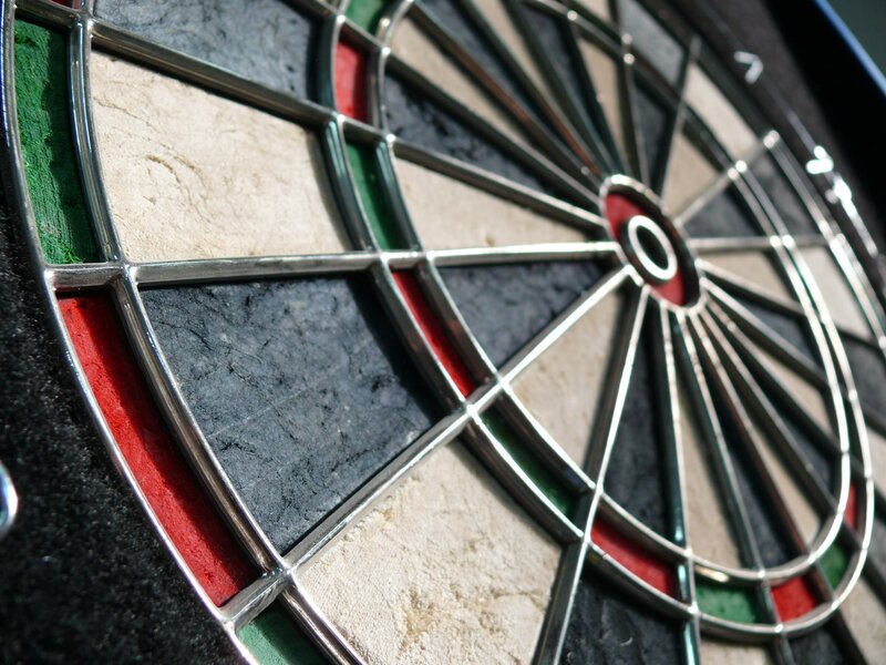 Close-up of a dartboard