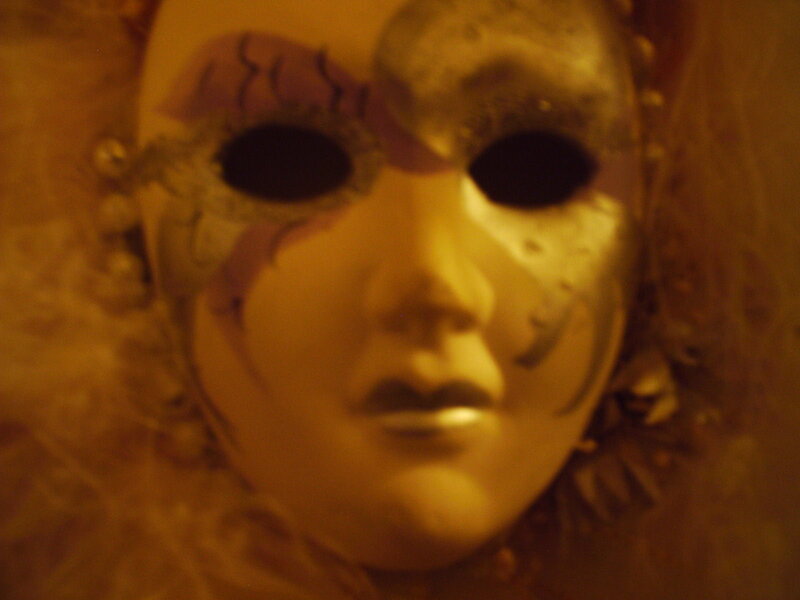 close-up of a decorative mask