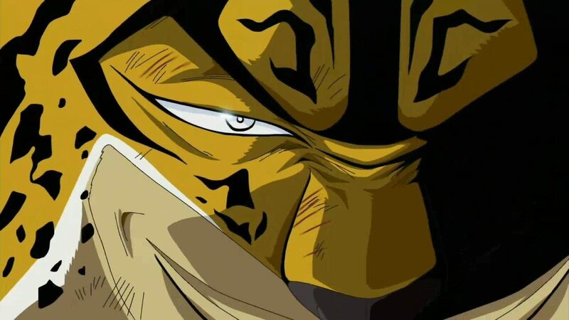close-up of a determined anime character