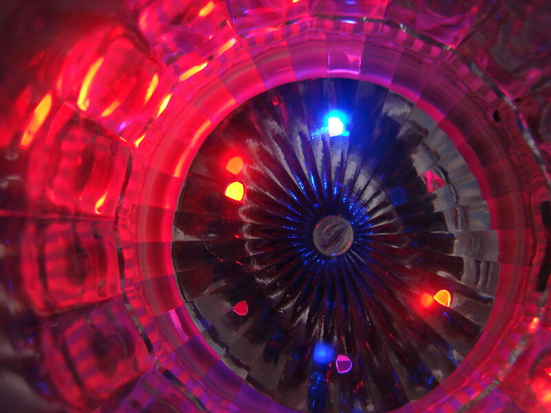 close-up of a disco ball