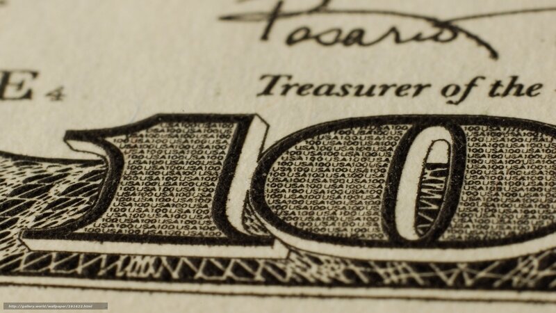 Close-up of a Dollar Bill — Black