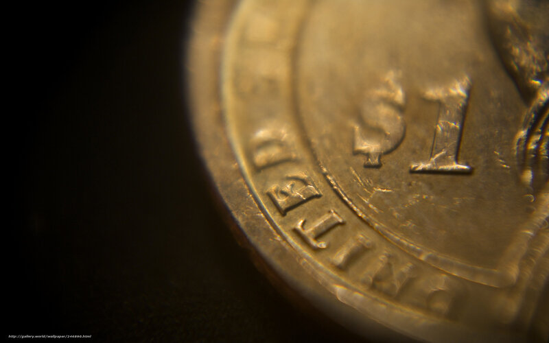 close-up of a dollar coin