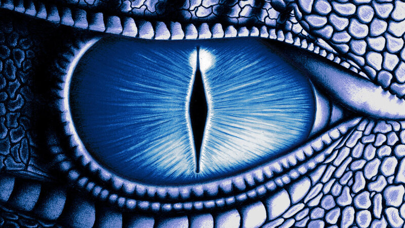 close-up of a dragon's eye