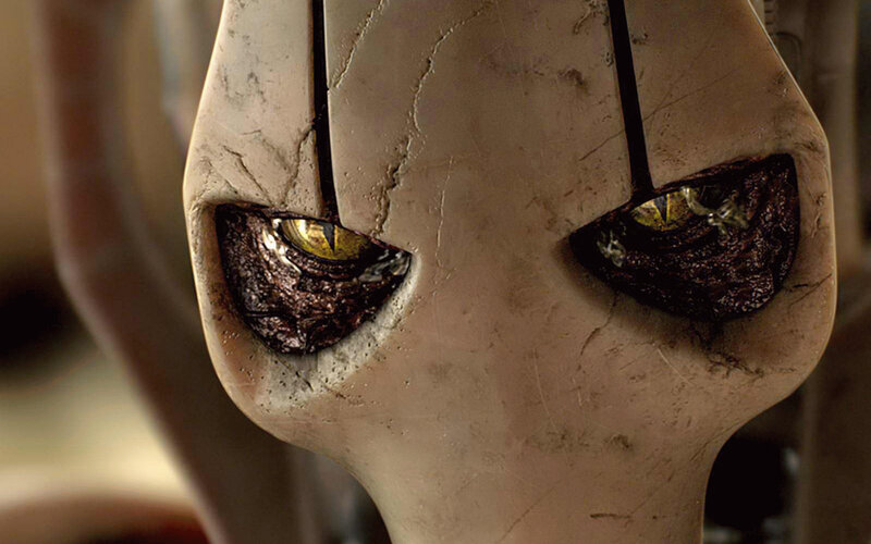 close-up of a droid's eyes