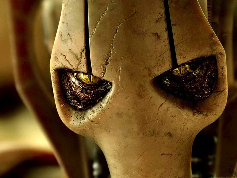 Close-up of a droid's eyes