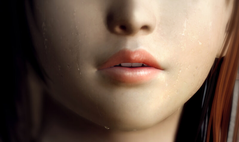 Close-up of a Face — Beige