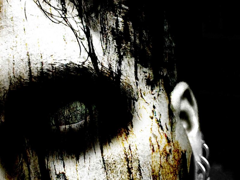 Close-up of a Face — Black, Dark, Digital Art